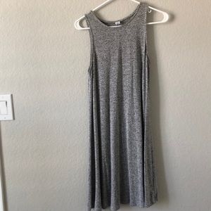 Gray cotton mini dress